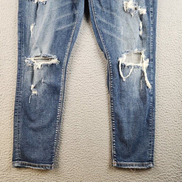 Silver Jeans Women's 33x27 Kenni Skinny Ankle Distressed Stretch Denim Pants - Picture 9 of 14